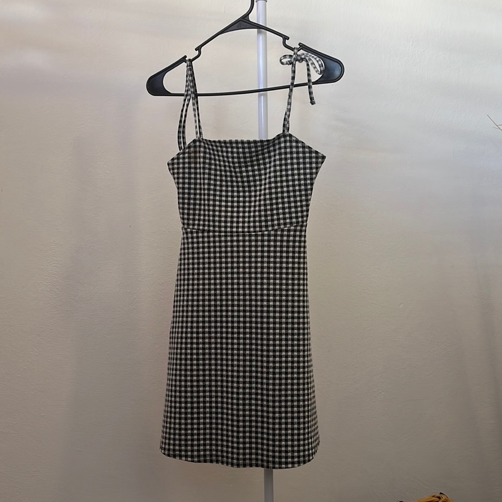 Black and white mini dress